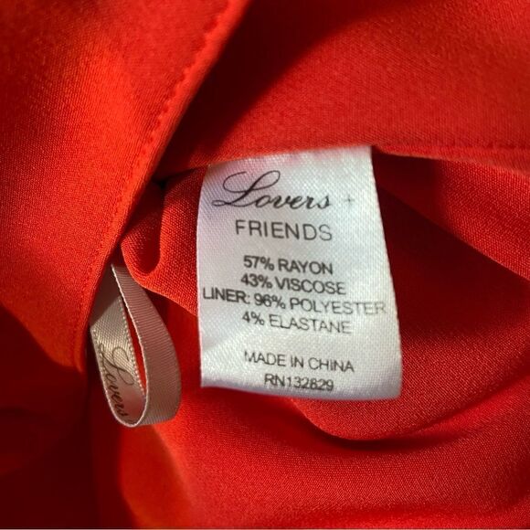 Lovers + Friends Life's A Beach Red Coral Crop Top Size L - Picture 7 of 8